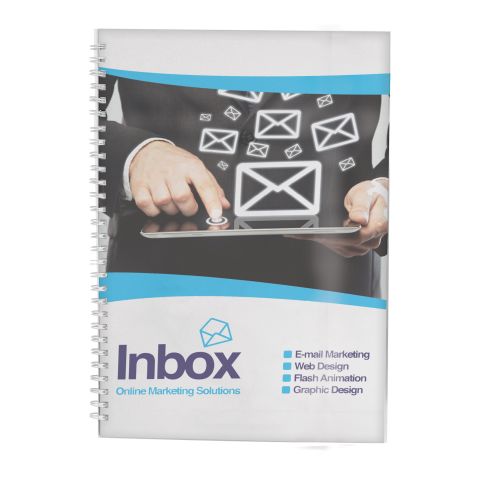 Desk-Mate with PP Cover A4 White | plain cover | Plain pad