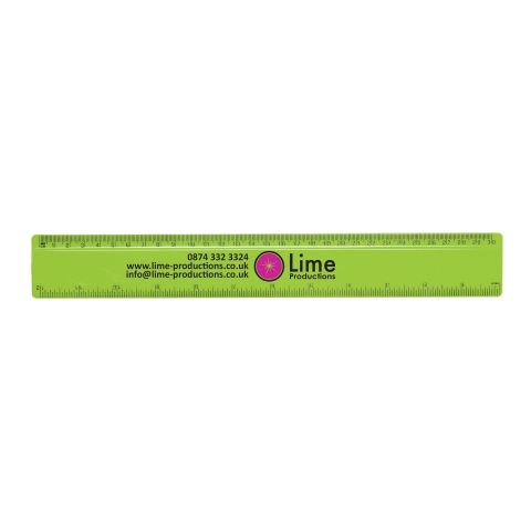 30cm/12” Solid Plastic Ruler Black | Plain