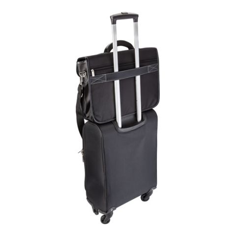 Polyester 1680D Laptop Bag With A PU Lid Black | 1-Colour Screen Print
