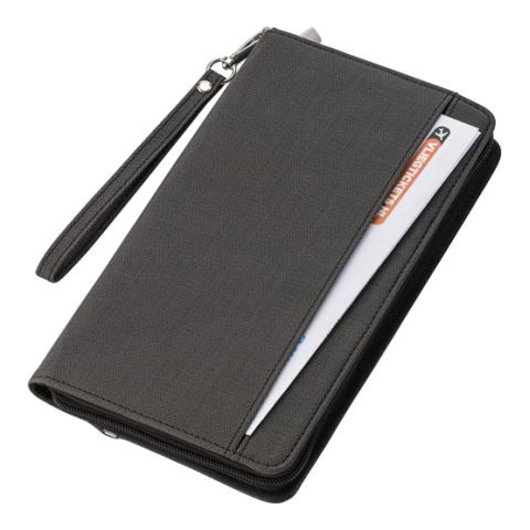 Svepa PU Travel Wallet With 4000 Mahi Power Bank Grey | 1-Colour Pad Print