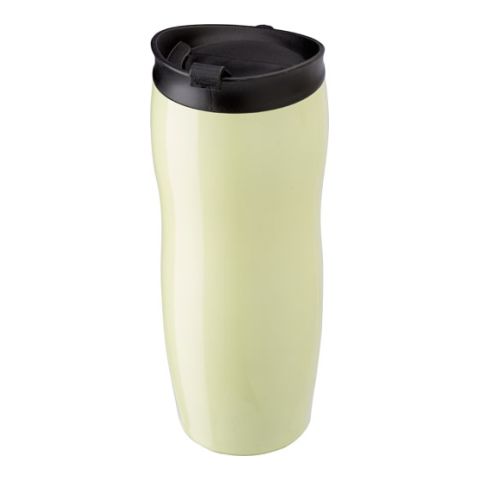 Stainless Steel, Double Walled Vacuum Travel Mug Yellow | 1-Colour Pad Print