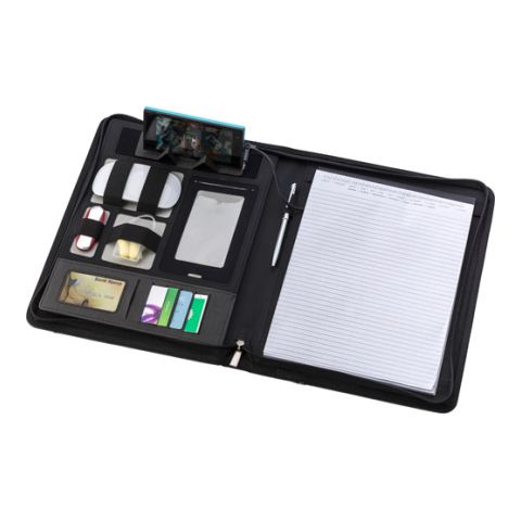 Schrijfmap, A4 Met 5000 Mahi Power Bank Grey | 1-Colour Pad Print