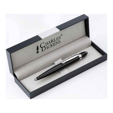 Charles Dickens Ball Pen, Capacitive Screen Black | Laser Engrave