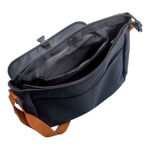 GETBAG Polyester (600D) Document Bag Black | 1-Colour Screen Print