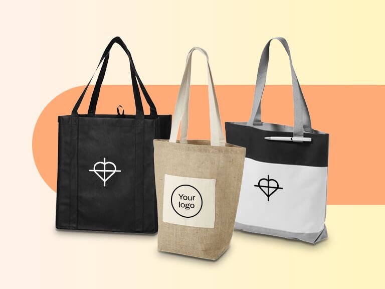 Branded tote bags with logo