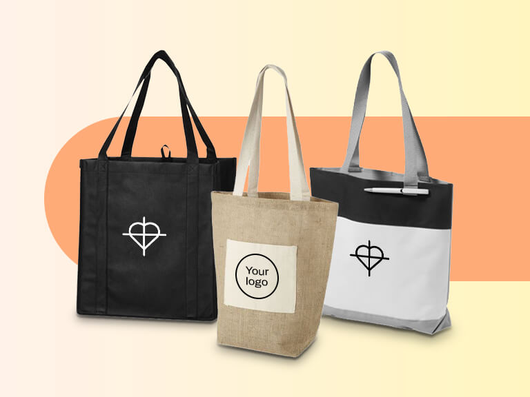 Branded tote bags with logo